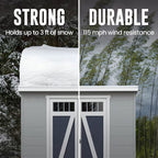 Modern 8-Ft X 6-Ft Wood Outdoor Storage Shed (Floor Included)