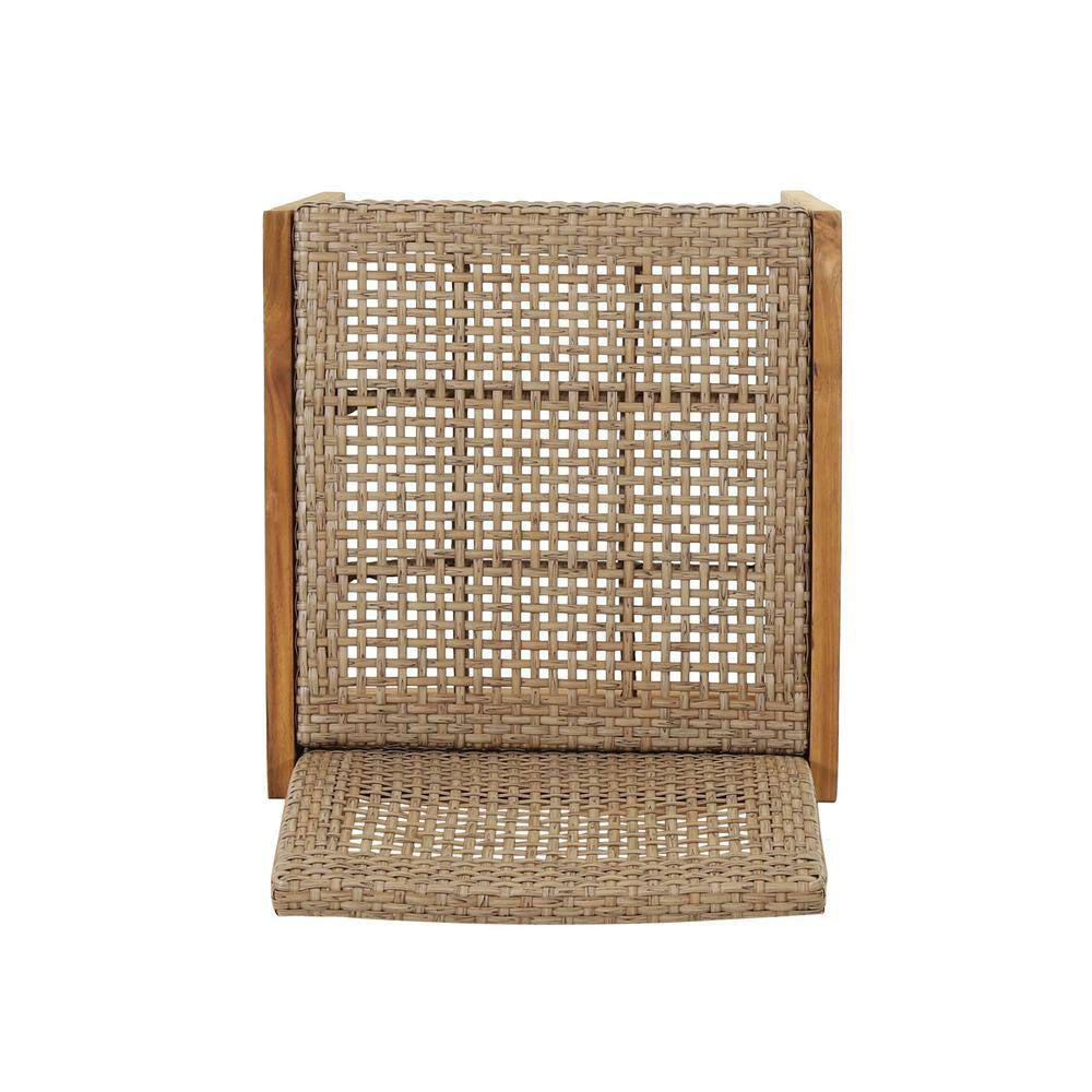 Charlotter Faux Rattan Outdoor Patio Bar Stool (2-Pack)