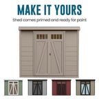 Modern 8-Ft X 6-Ft Wood Outdoor Storage Shed (Floor Included)