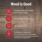 Do-It Yourself Olympia 10 Ft. X 7.5 Ft. Modern Lean-To Wood Garden Shed Storage W/ Floor, Windows, and Lock (75 Sq. Ft.)