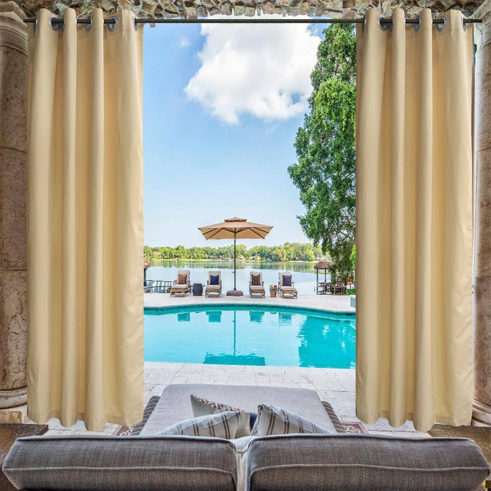 50 In. X 84 In. Indoor Outdoor Curtains Grommet Curtain (1 Panel)