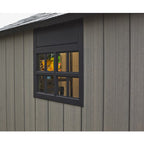 7-Ft X 7-Ft Oakland Outdoor Modern Gray Gable Roof Plastic Resin Storage Shed