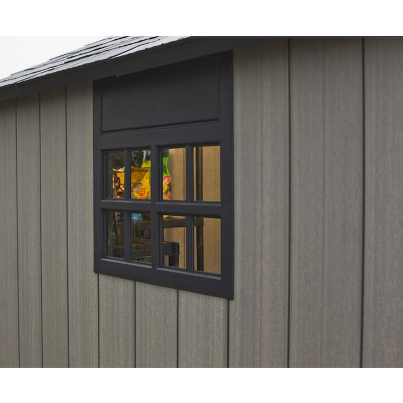 7-Ft X 7-Ft Oakland Outdoor Modern Gray Gable Roof Plastic Resin Storage Shed