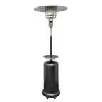 Patio Heater- 87" Tall AZ Patio Heater with Table- Hammered Silver