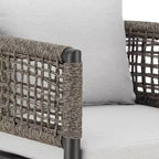 Alegria Bar Height Swivel Aluminum Outdoor Bar Stool with Light Gray Cushion