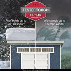 Do-It Yourself Olympia 10 Ft. X 7.5 Ft. Modern Lean-To Wood Garden Shed Storage W/ Floor, Windows, and Lock (75 Sq. Ft.)