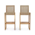 Charlotter Faux Rattan Outdoor Patio Bar Stool (2-Pack)
