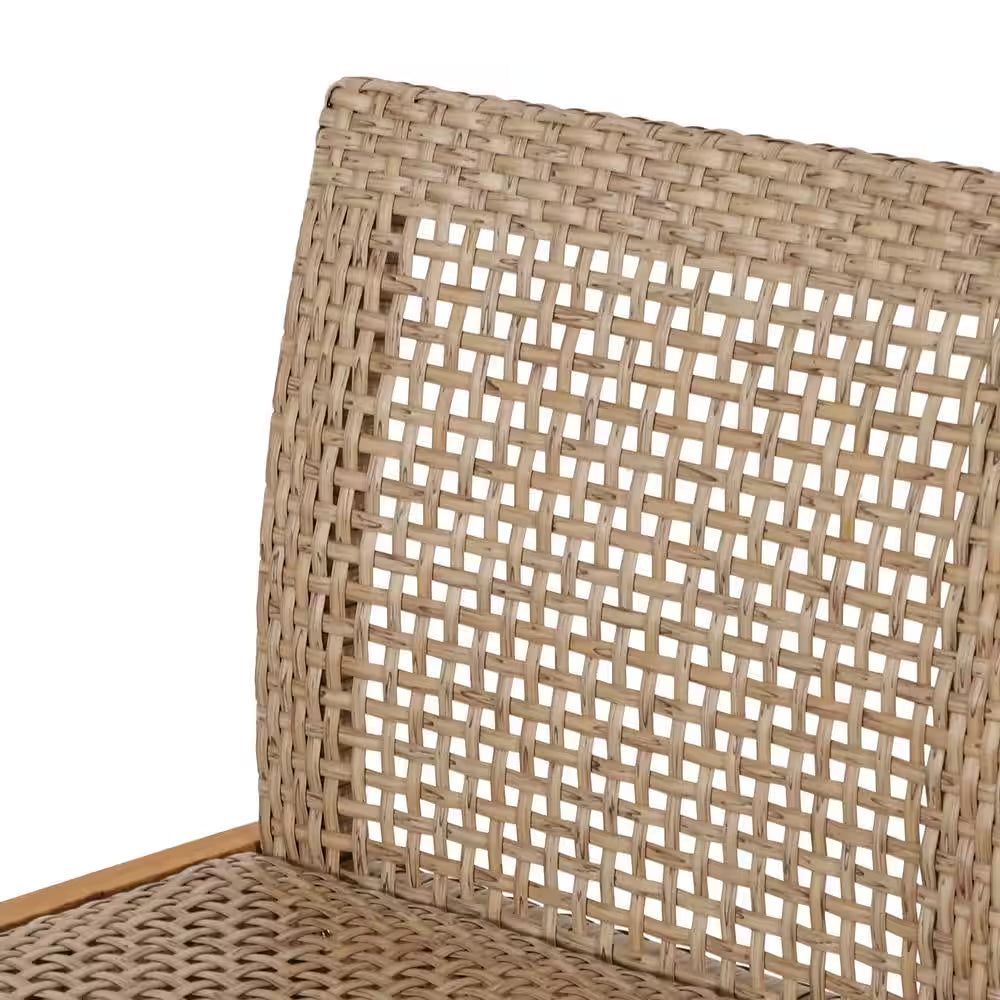 Charlotter Faux Rattan Outdoor Patio Bar Stool (2-Pack)