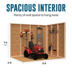 Modern 8-Ft X 6-Ft Wood Outdoor Storage Shed (Floor Included)