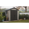 7-Ft X 7-Ft Oakland Outdoor Modern Gray Gable Roof Plastic Resin Storage Shed