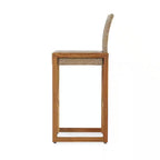 Charlotter Faux Rattan Outdoor Patio Bar Stool (2-Pack)