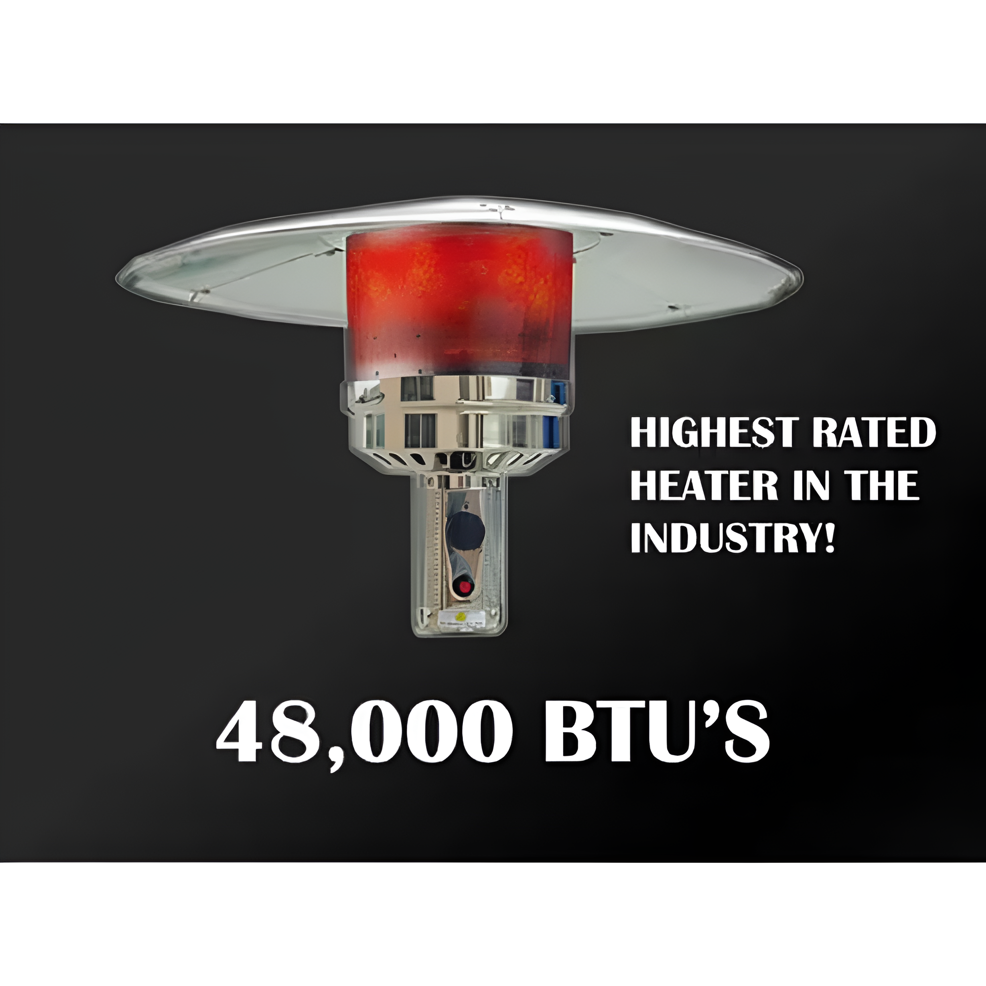 48,000 BTU Hammered Silver Propane Patio Heater