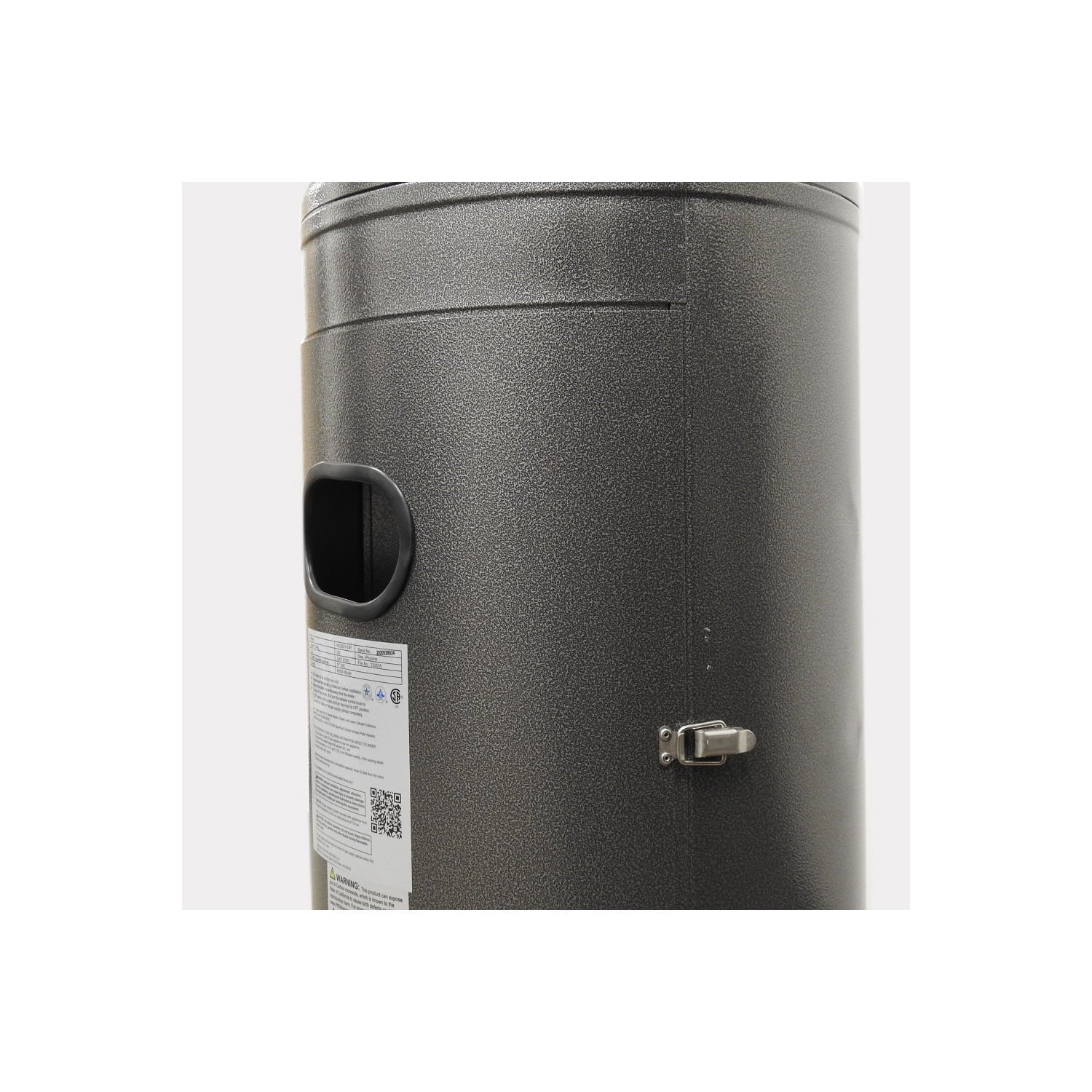 Patio Heater- 87" Tall AZ Patio Heater with Table- Hammered Silver