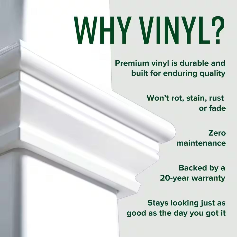 144"L X 144"W X 104"H Vinyl Camelot Louvered Pergola, White, VA42070