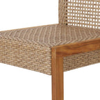 Charlotter Faux Rattan Outdoor Patio Bar Stool (2-Pack)