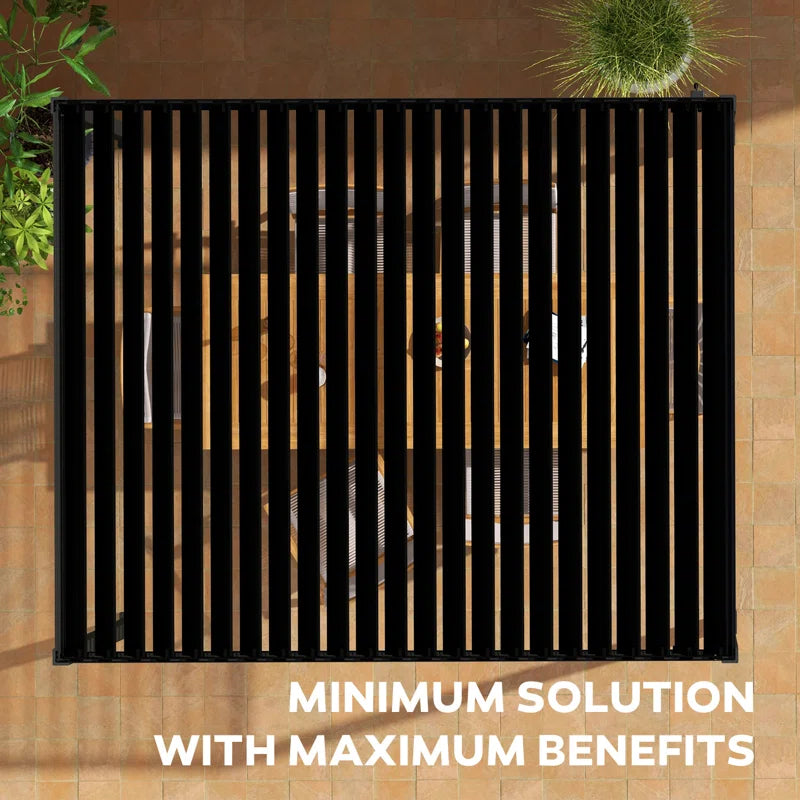 80/88S Steel Frame Pergola with Adjustable Louvered Roof