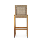 Charlotter Faux Rattan Outdoor Patio Bar Stool (2-Pack)