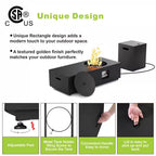 48 In, 50,000 BTU Black Coating Steel Outdoor Fire Table Propane Gas Fire Pit Table