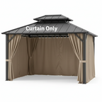 Ultra Series 10 Ft. X 12 Ft. Gazebo Replacement Privacy Curtain, Khaki