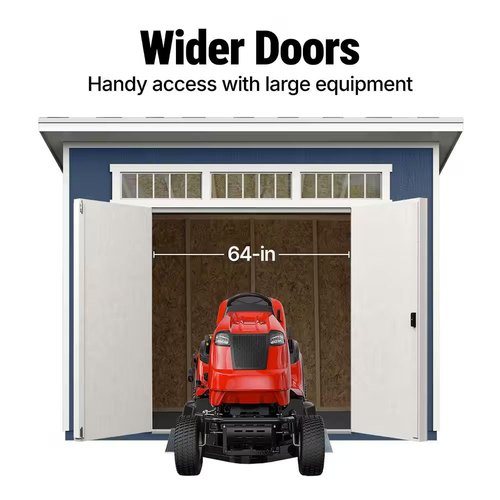 Do-It Yourself Olympia 10 Ft. X 7.5 Ft. Modern Lean-To Wood Garden Shed Storage W/ Floor, Windows, and Lock (75 Sq. Ft.)
