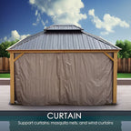 12-Ft X 12-Ft Apollo Powder Coated Gazebo with Hardtop Roof (Screen Included)
