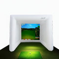 Inflatable Golf Sim Room Swing Golf Practice Cage with Built-In Fan,Oxford Cloth,Golf Simulator Enclosures